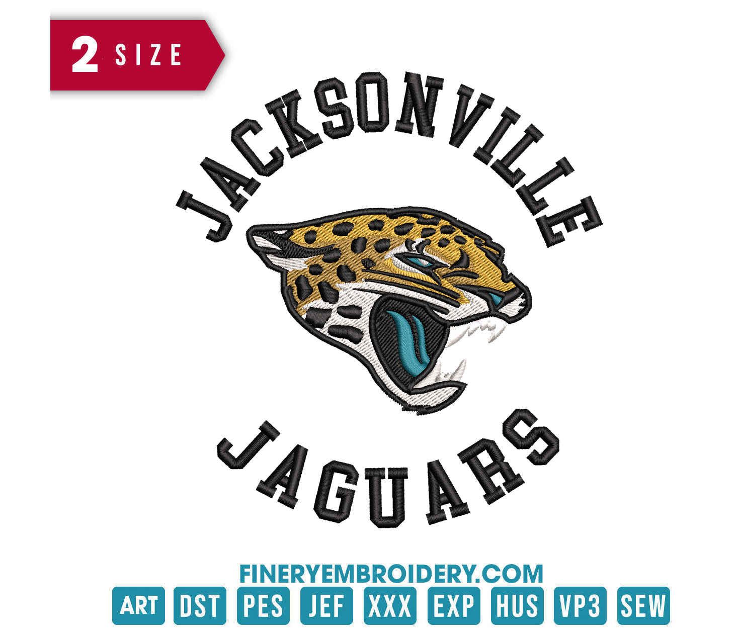 Jacksonville Jaguar 8 : Embroidery Design - FineryEmbroidery