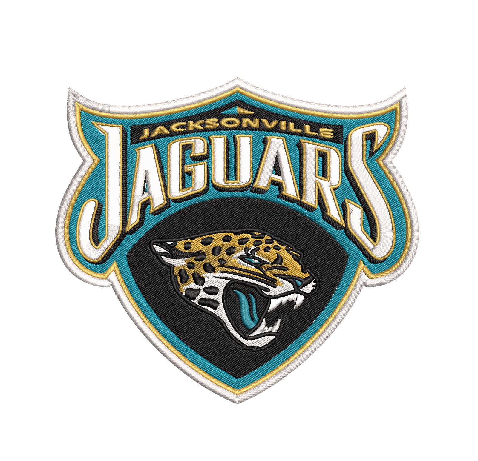 Jacksonville Jaguars - Pack of 6 Designs - 2 Sizes - Embroidery Design - FineryEmbroidery