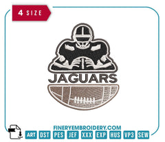 Jacksonville Jaguars Team Player : Embroidery Design - FineryEmbroidery