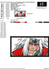 Jiraiya Embroidery Design – The Legendary Sannin