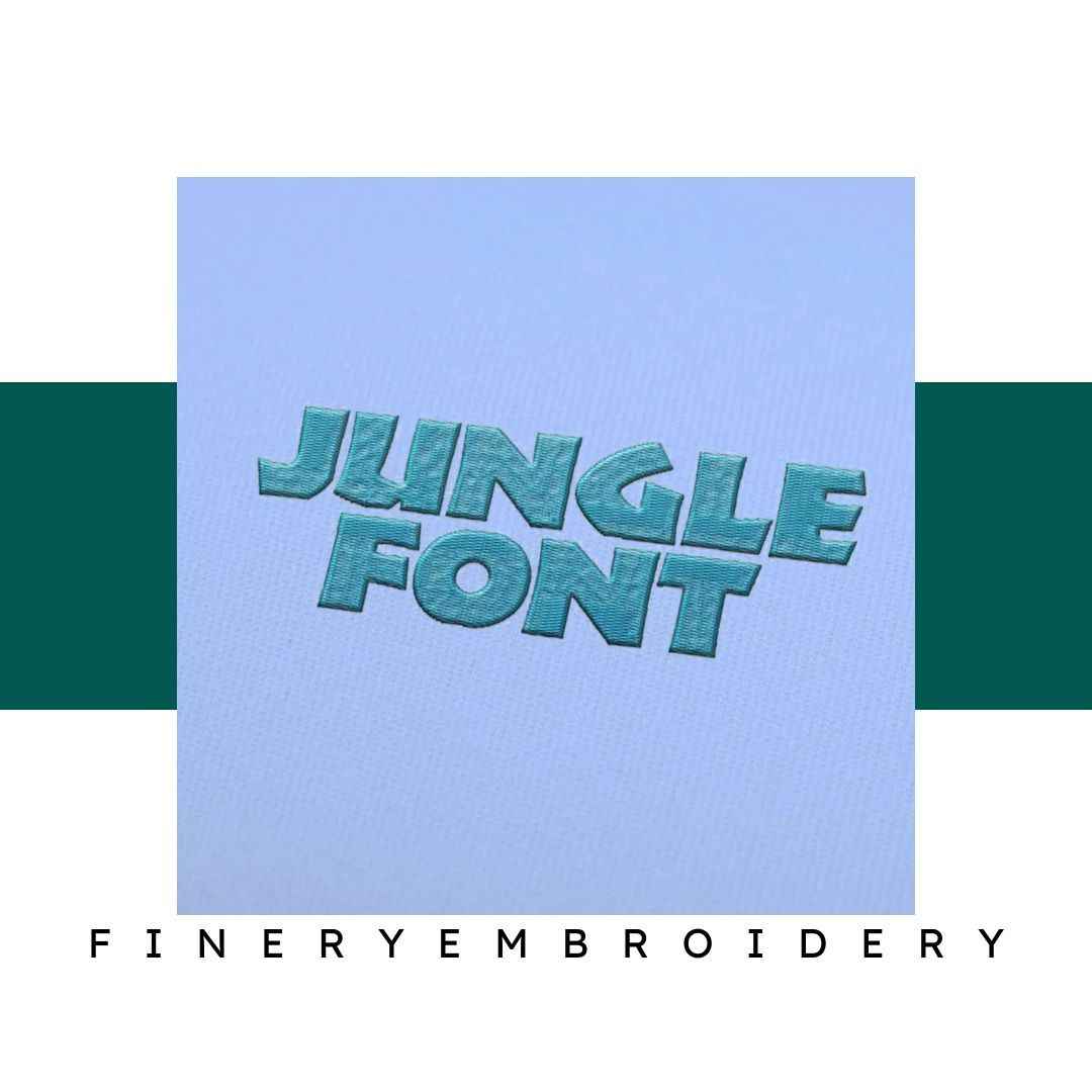 Jungle Embroidery alphabet Font Set