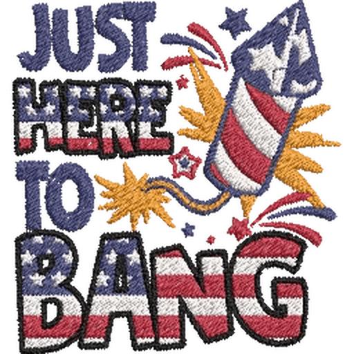Just-Here-to-Bang - Embroidery Design - FineryEmbroidery