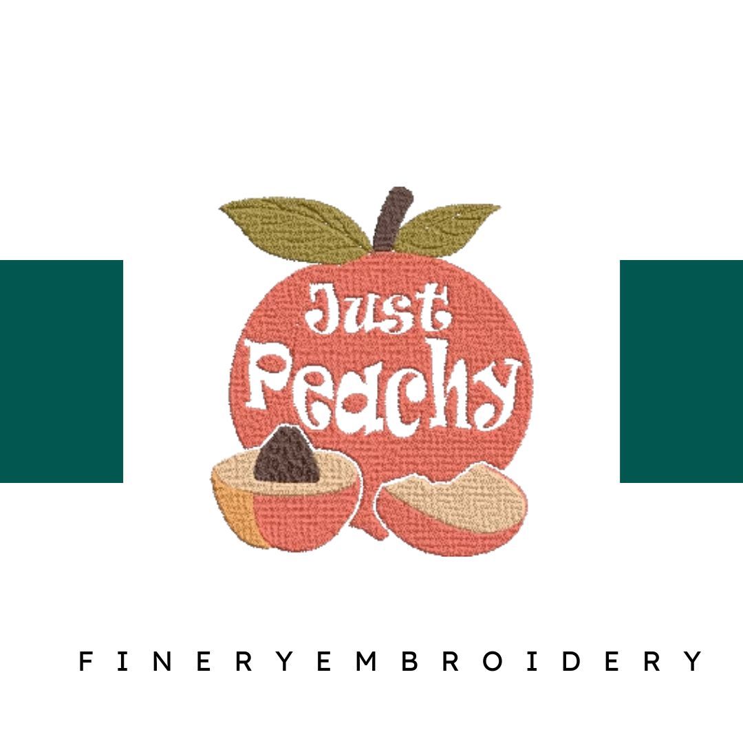Just-Peachy-Hello-Summer-Vibes - Embroidery Design - FineryEmbroidery