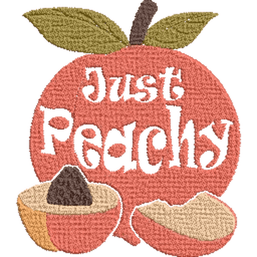 Just-Peachy-Hello-Summer-Vibes - Embroidery Design - FineryEmbroidery