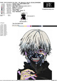 Ken Kaneki Embroidery Design – Tokyo Ghoul’s Dark Evolution