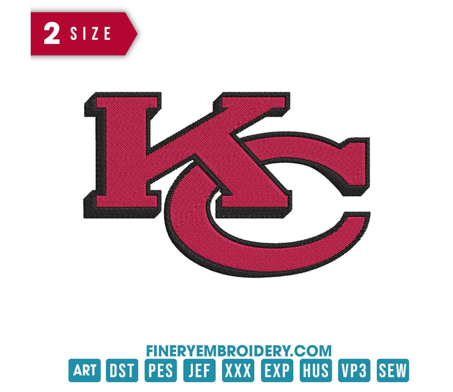 Kansas City Chiefs 4 : Embroidery Design - FineryEmbroidery