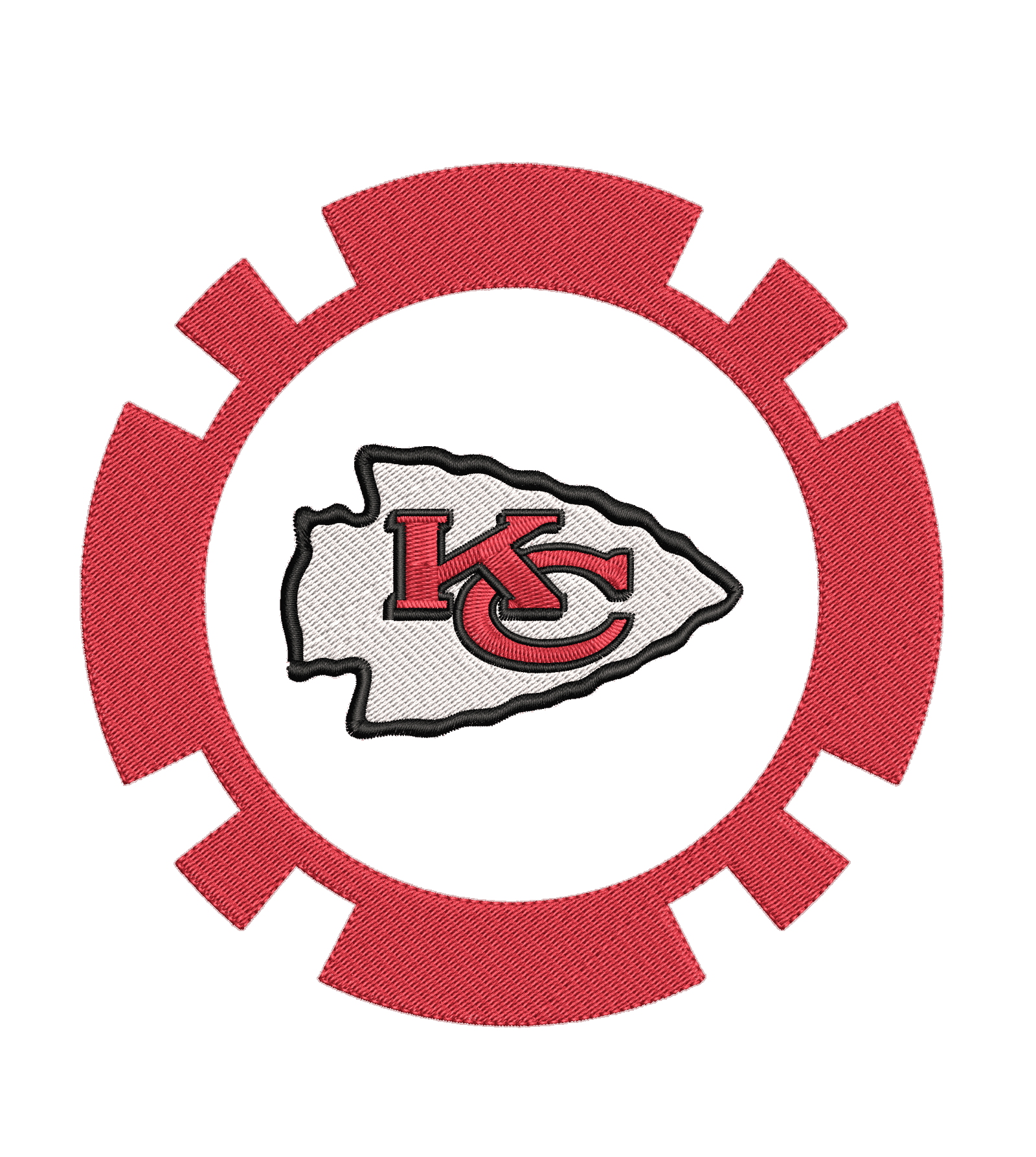 Kansas city Chiefs - Pack of 6 Designs - Embroidery Design - FineryEmbroidery