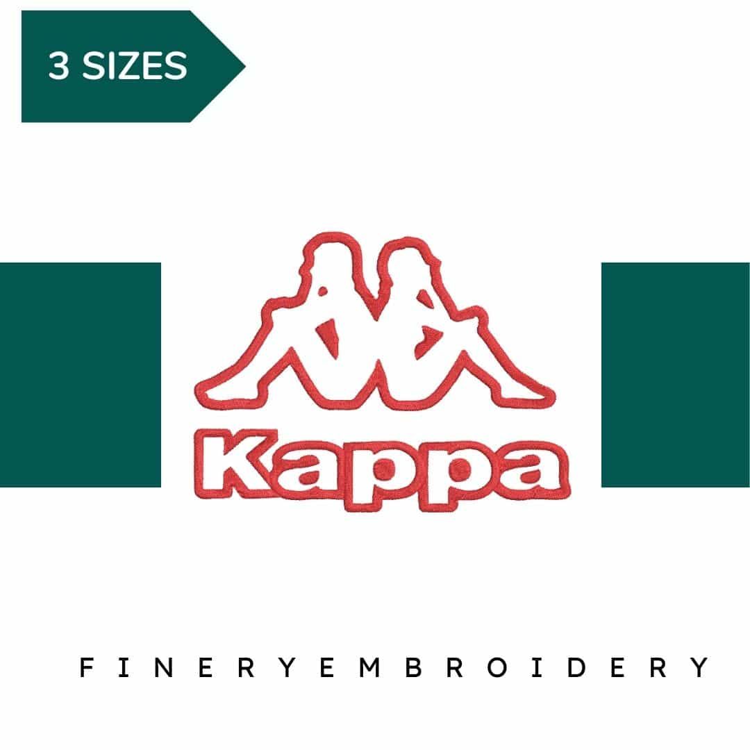 Kappa Outline logo  Embroidery Motif- Embroidery Design - FineryEmbroidery