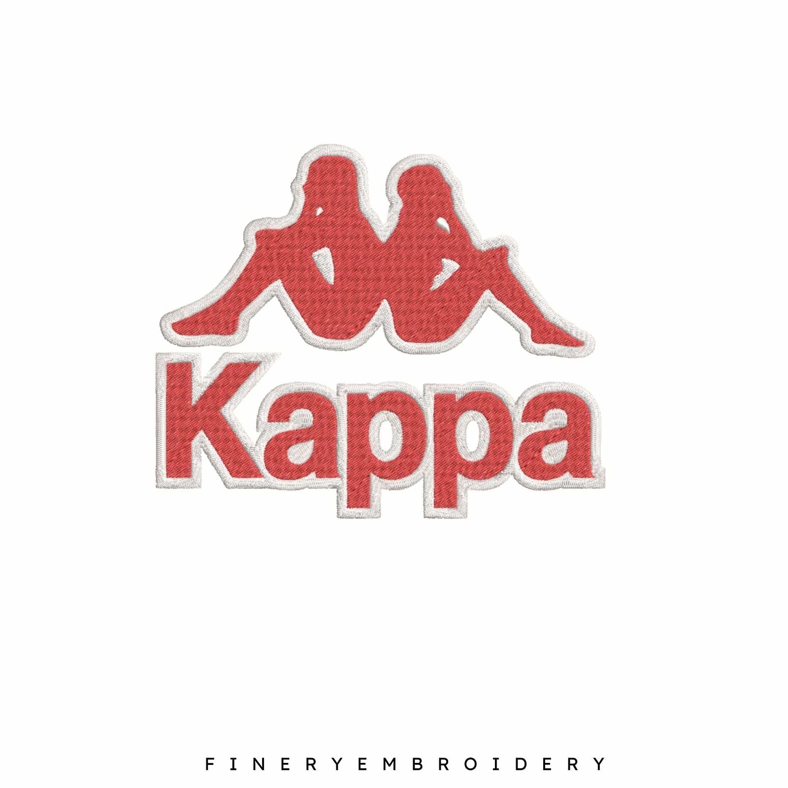 Kappa  logo  Embroidery Motif- Embroidery Design - FineryEmbroidery