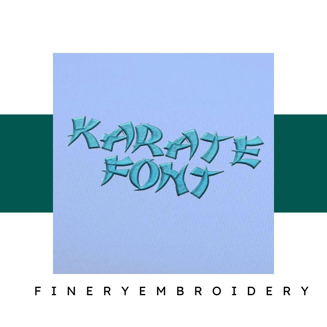 Karate Embroidery alphabet Font Set - FineryEmbroidery