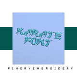 Karate Embroidery alphabet Font Set - FineryEmbroidery