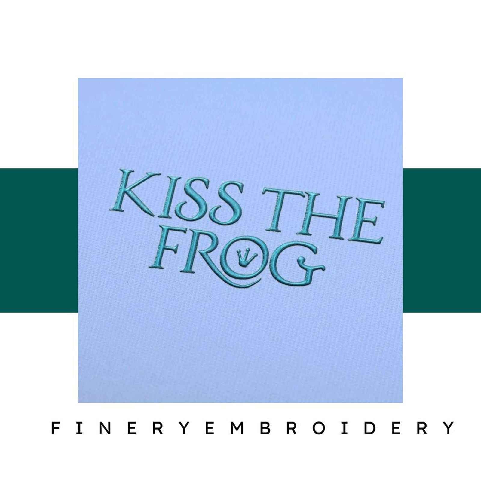 Kiss the frog Embroidery alphabet Font Set