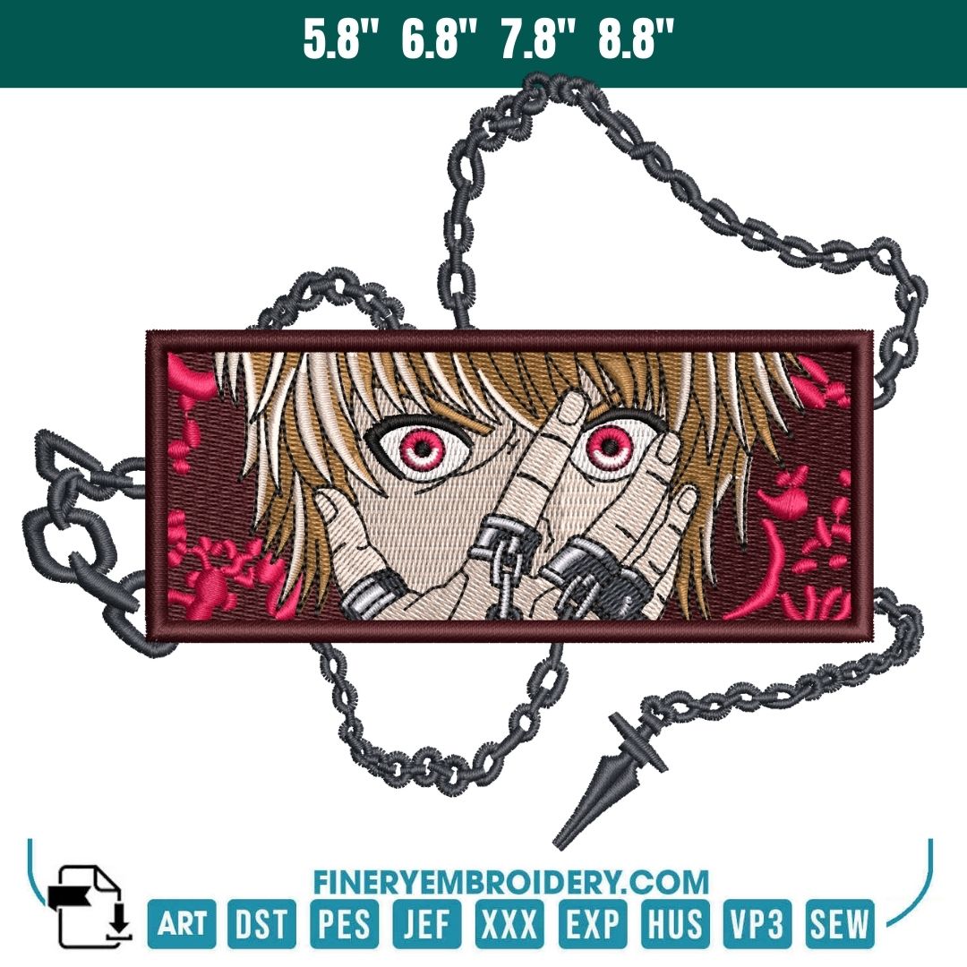 Kurapika Hunter X Hunter Embroidery Design - FineryEmbroidery