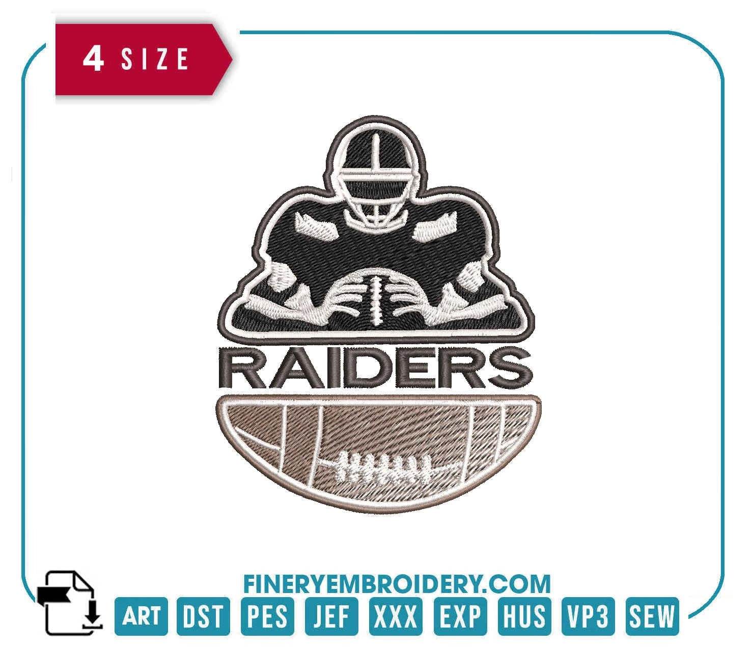 Las Vegas Raiders Team Player : Embroidery Design - FineryEmbroidery