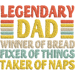 Legendary-Dad - Father Embroidery Design - FineryEmbroidery