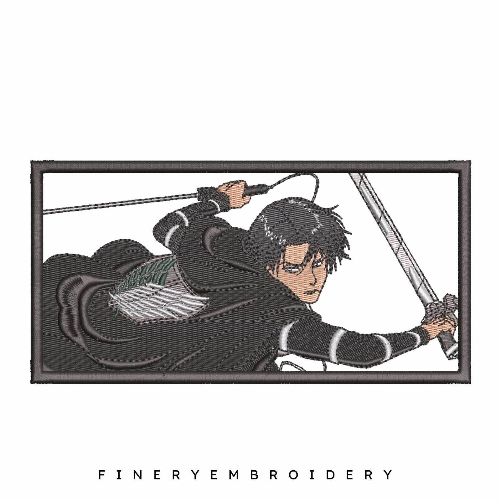 Levi Ackerman - Attack on Titan - Animé  - Embroidery Design - FineryEmbroidery