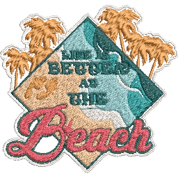 Life-is-Better -Vacation - Embroidery Design - FineryEmbroidery