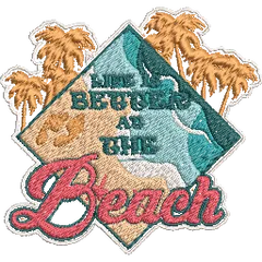 Life-is-Better -Vacation - Embroidery Design - FineryEmbroidery