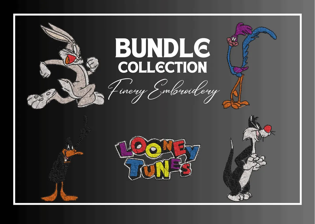 Looney Tunes - Pack of 20 Designs - Embroidery Design FineryEmbroidery