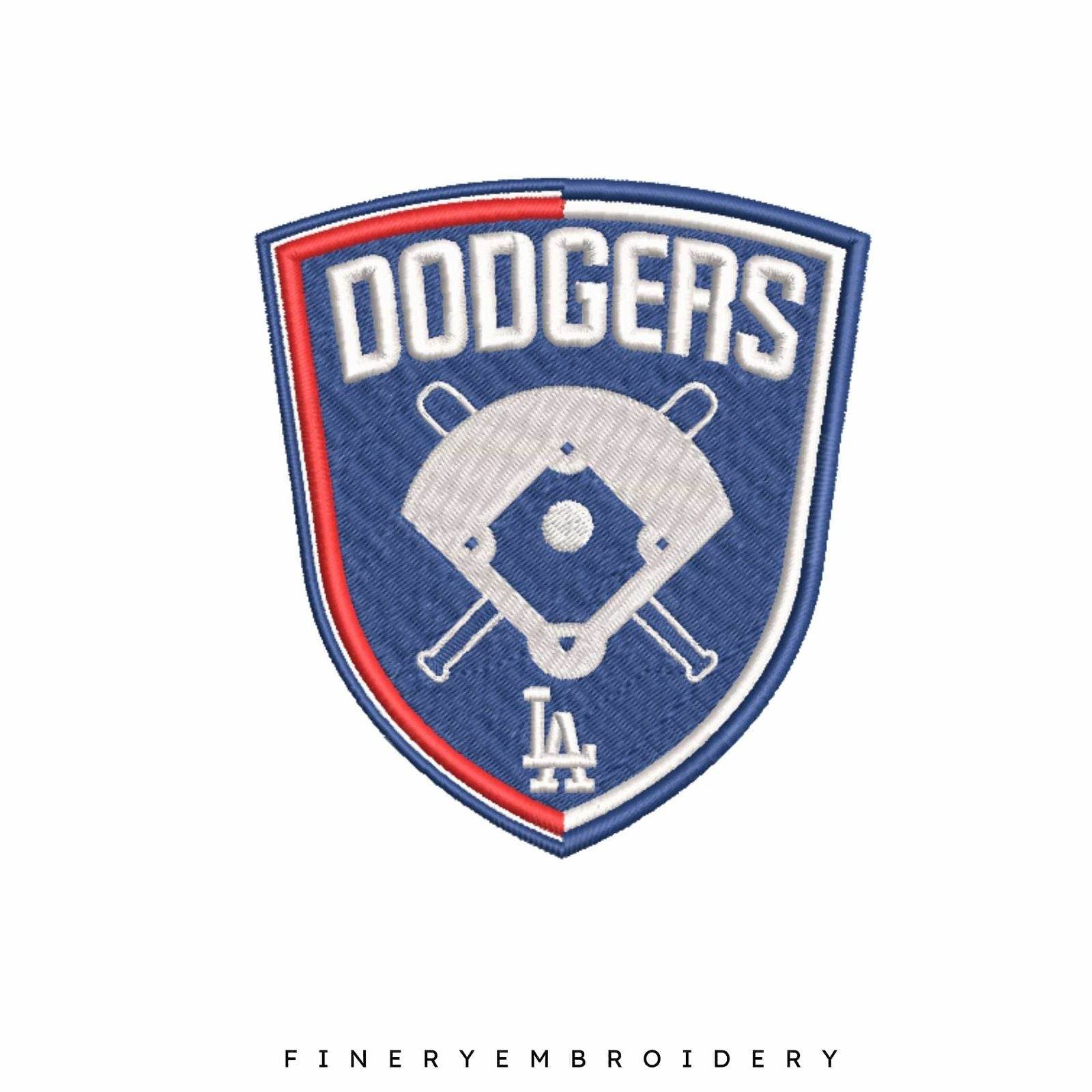 Los Angeles Dodgers 2 - Logo Embroidery Design | FineryEmbroidery - FineryEmbroidery