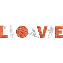 Love-Basketball - Basket Embroidery Design - FineryEmbroidery