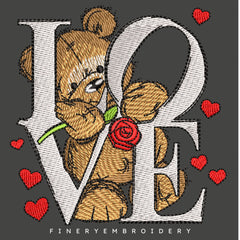 Love Bear Embroidery Design – FineryEmbroidery - FineryEmbroidery