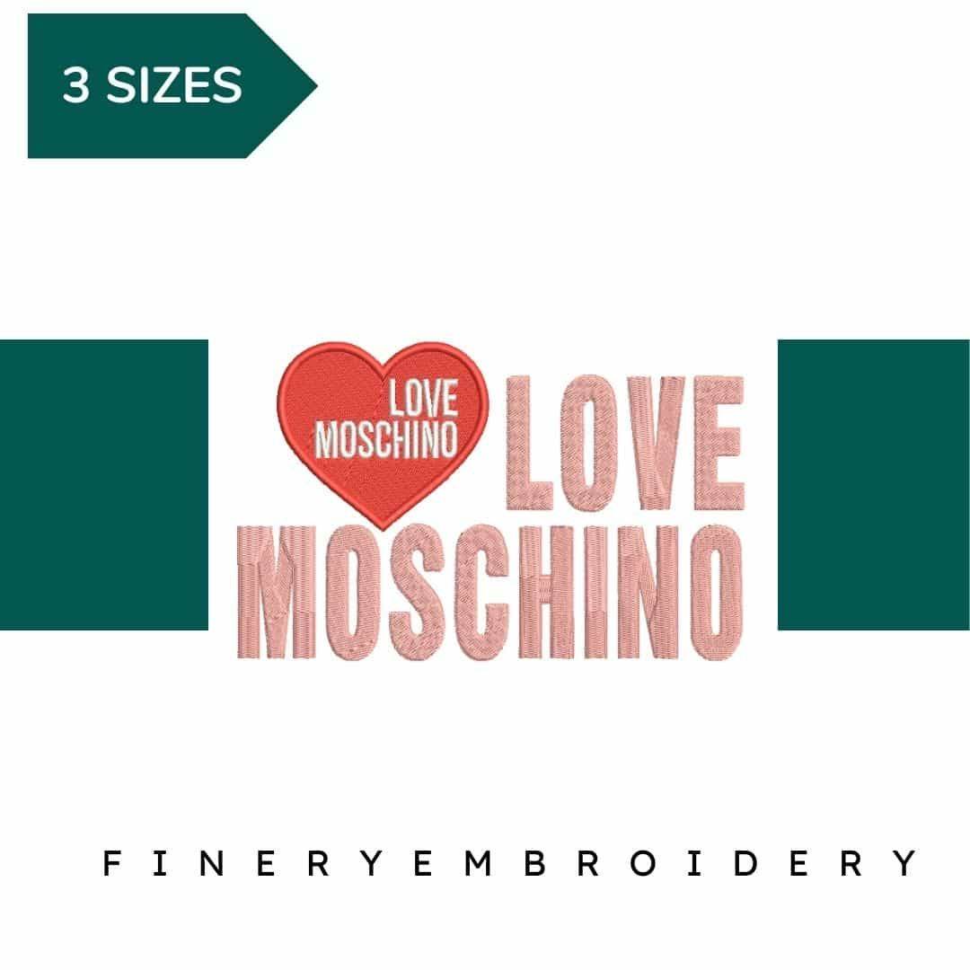 Love Moschino Iconic Brand Embroidery Motif- Embroidery Design - FineryEmbroidery