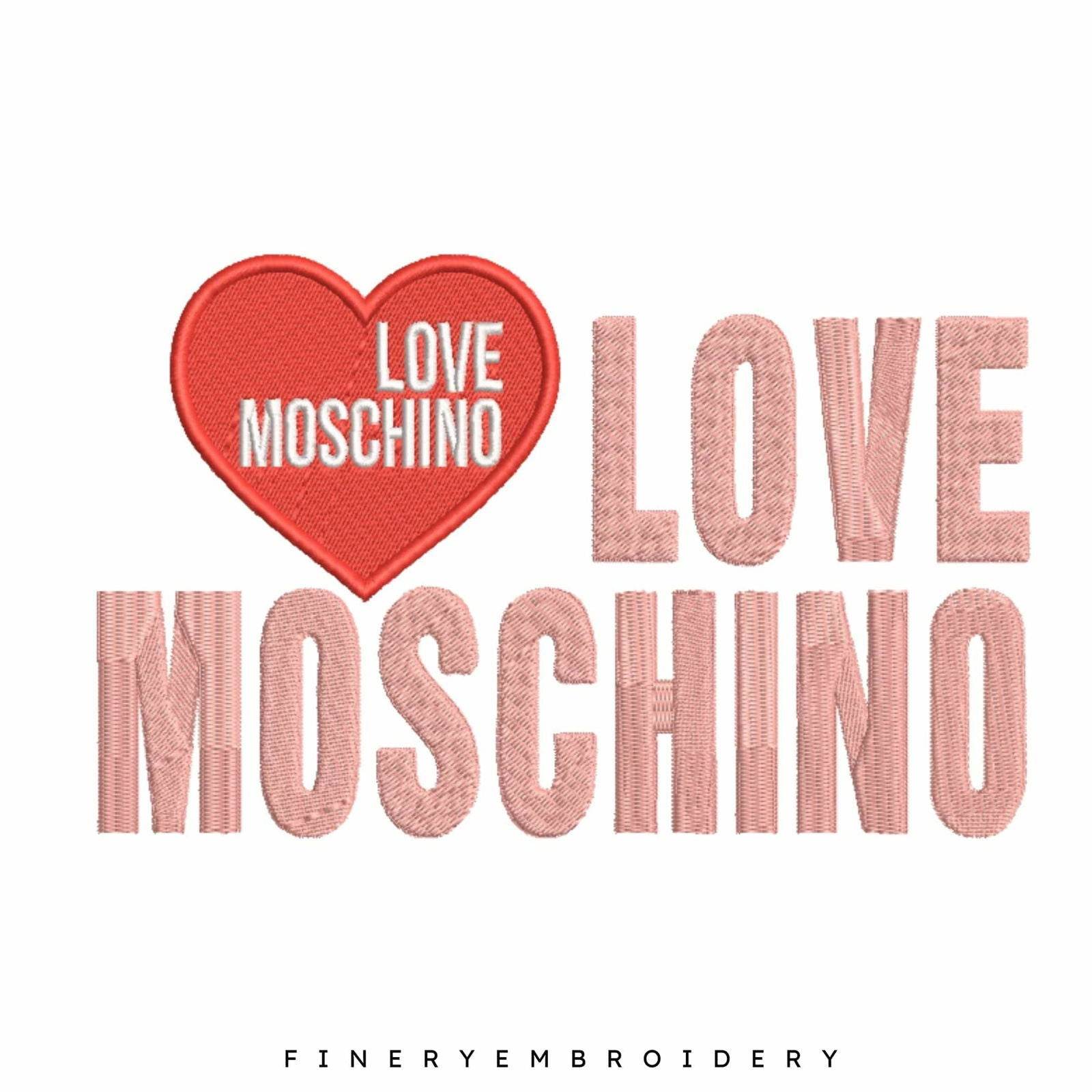 Love Moschino Iconic Brand Embroidery Motif- Embroidery Design - FineryEmbroidery