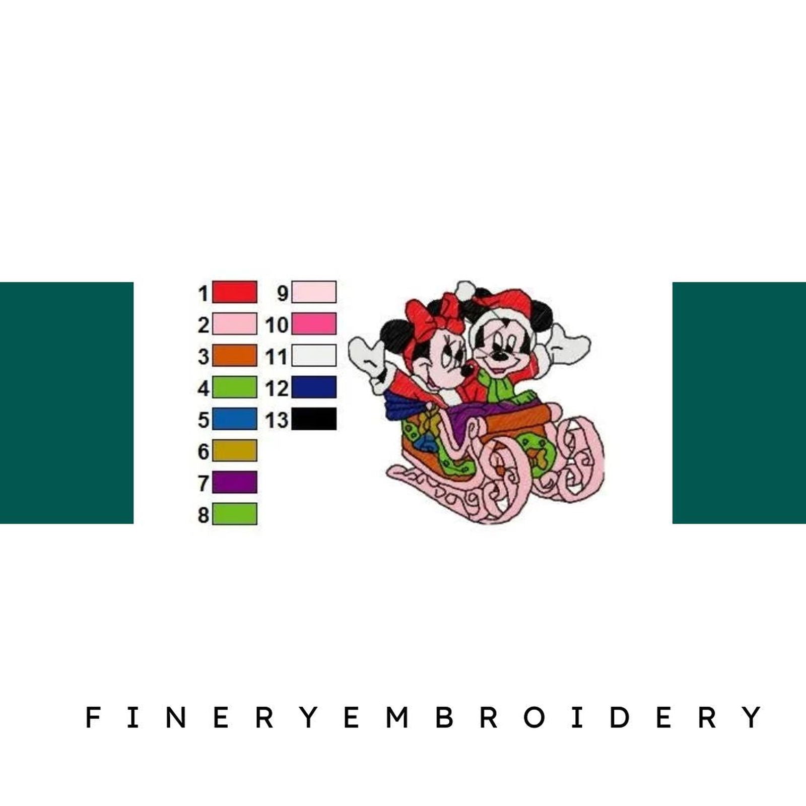 MICKEY MINNIE 002 - Embroidery Design - FineryEmbroidery