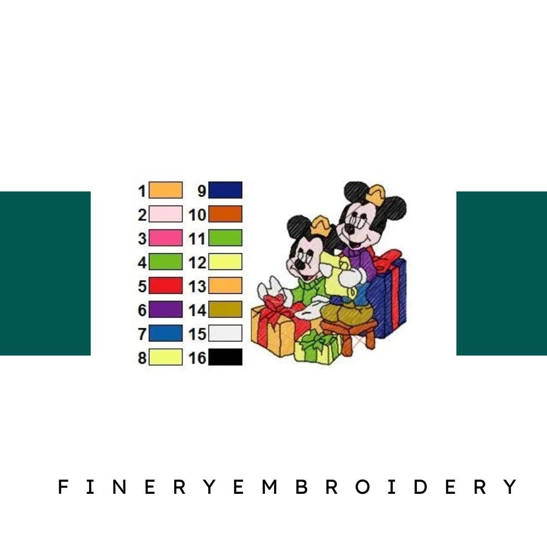 MICKEY MINNIE 006 - Embroidery Design - FineryEmbroidery