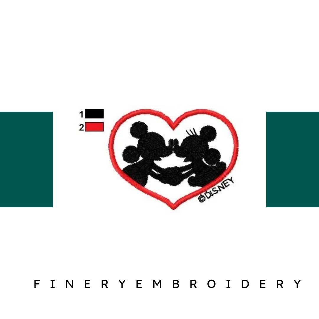 MICKEY MINNIE 070- Embroidery Design - FineryEmbroidery