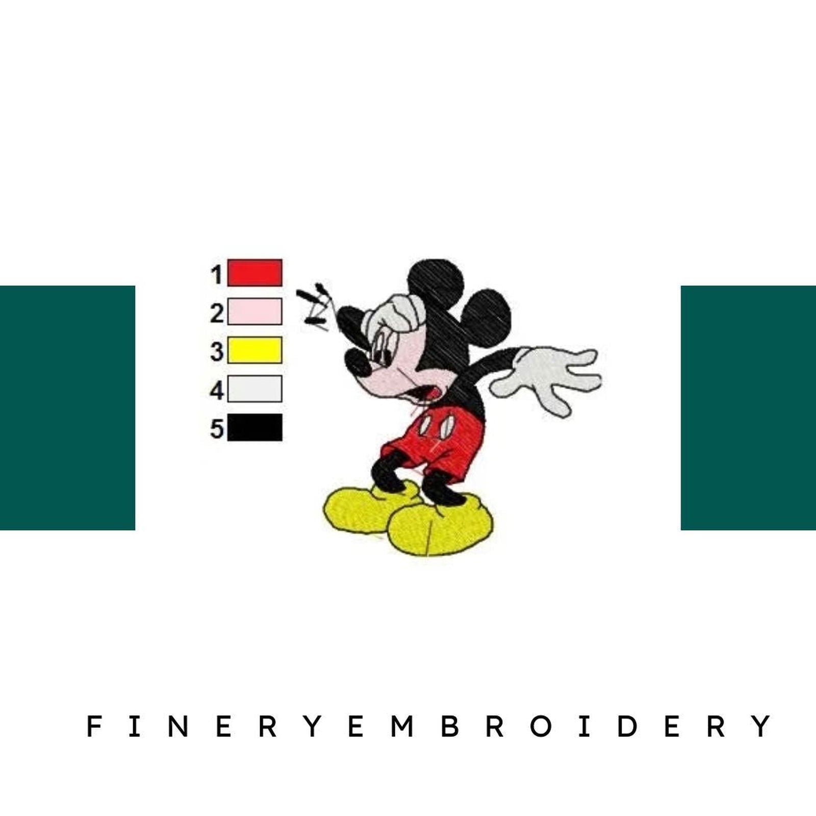 MICKEY MINNIE 079- Embroidery Design - FineryEmbroidery