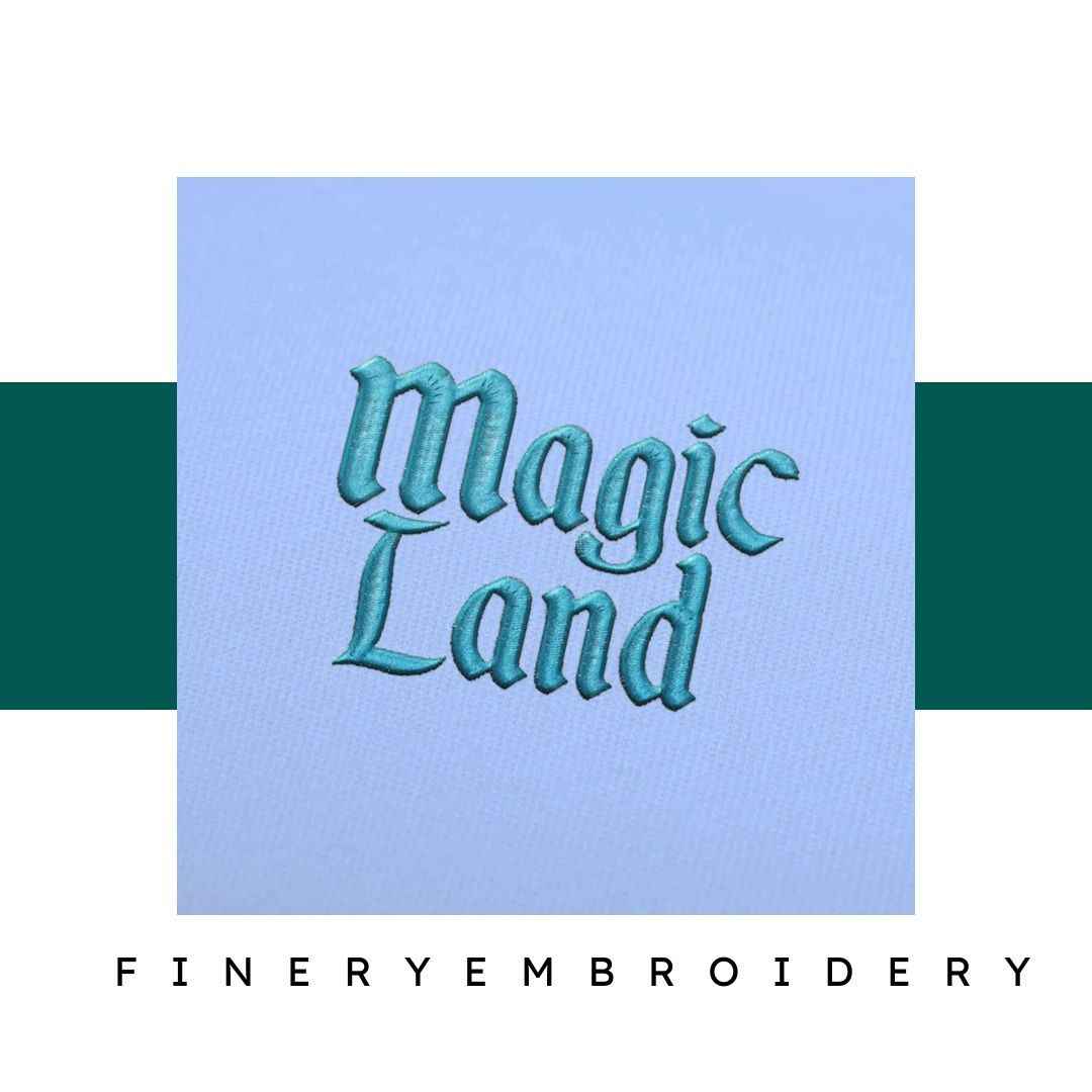 Magic land Embroidery alphabet Font Set