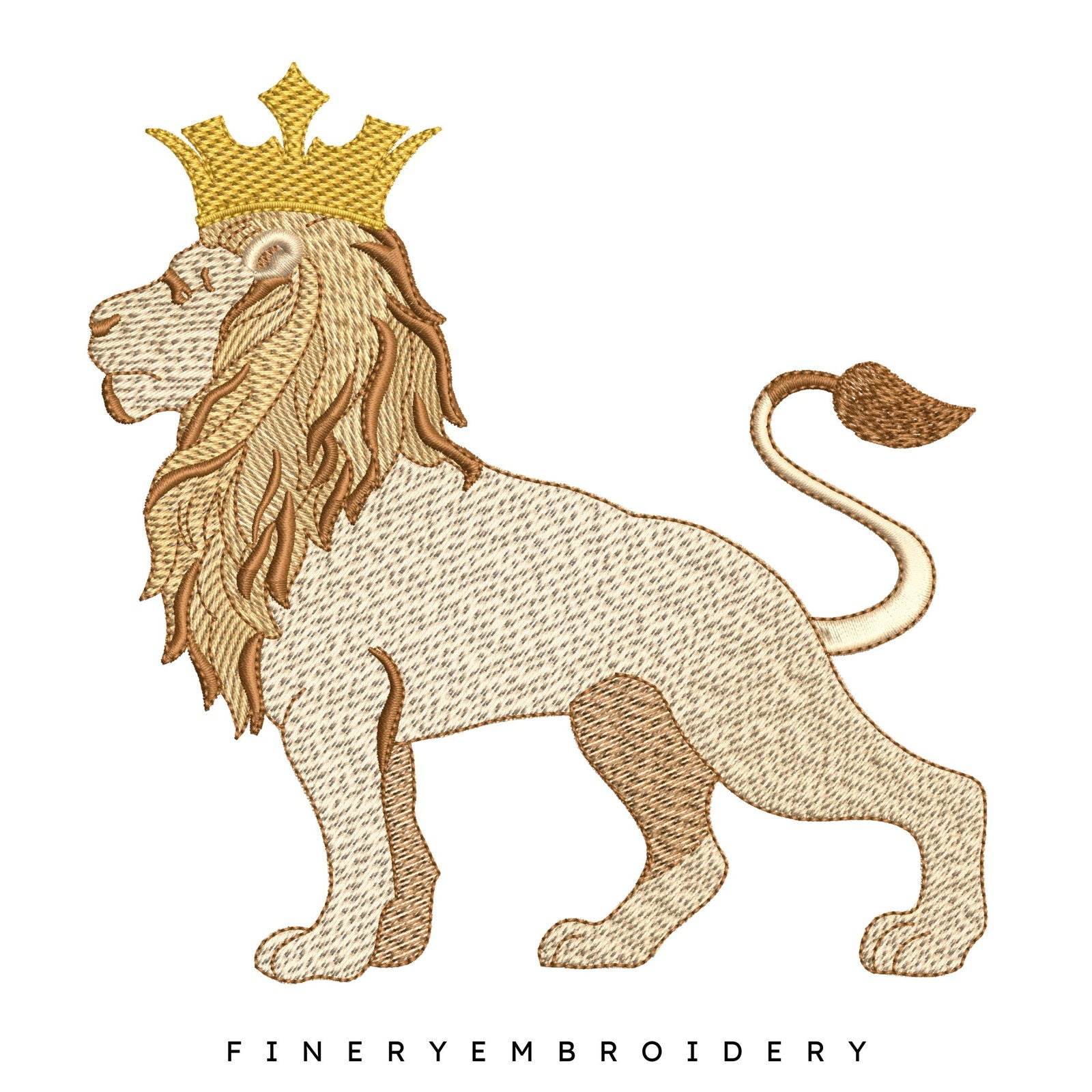 Majestic King Lion Embroidery Design - Perfect for Disney's Lion King Fans | 5 Sizes Available - FineryEmbroidery