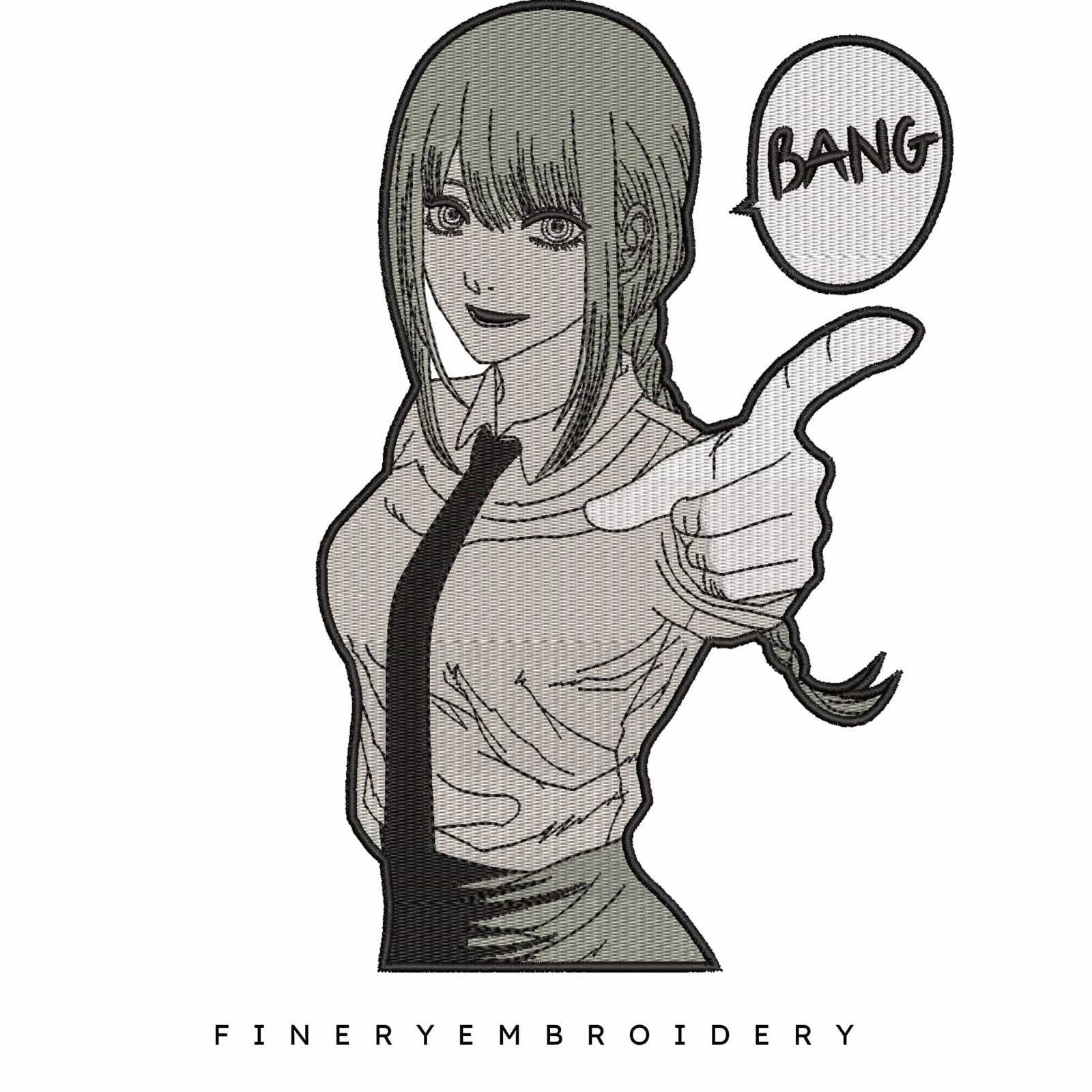 Makima - Chainsaw Man  - Animé  - Embroidery Design - FineryEmbroidery