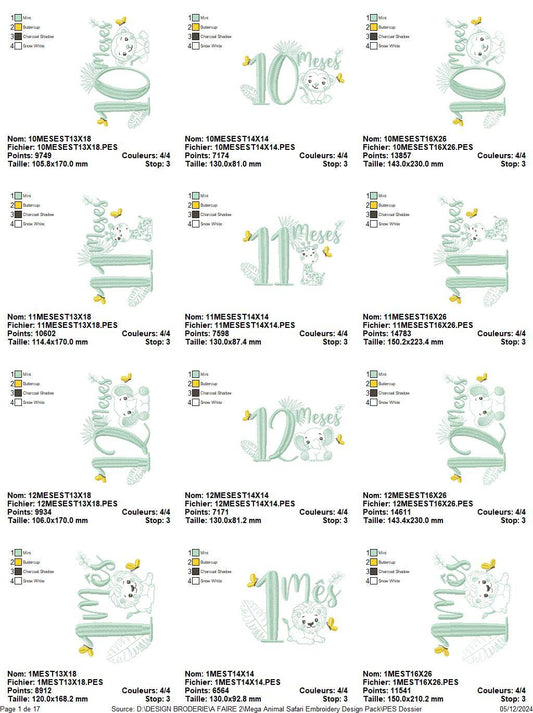 Mega Animal Safari Embroidery Design Pack – 50 Exclusive Designs - FineryEmbroidery