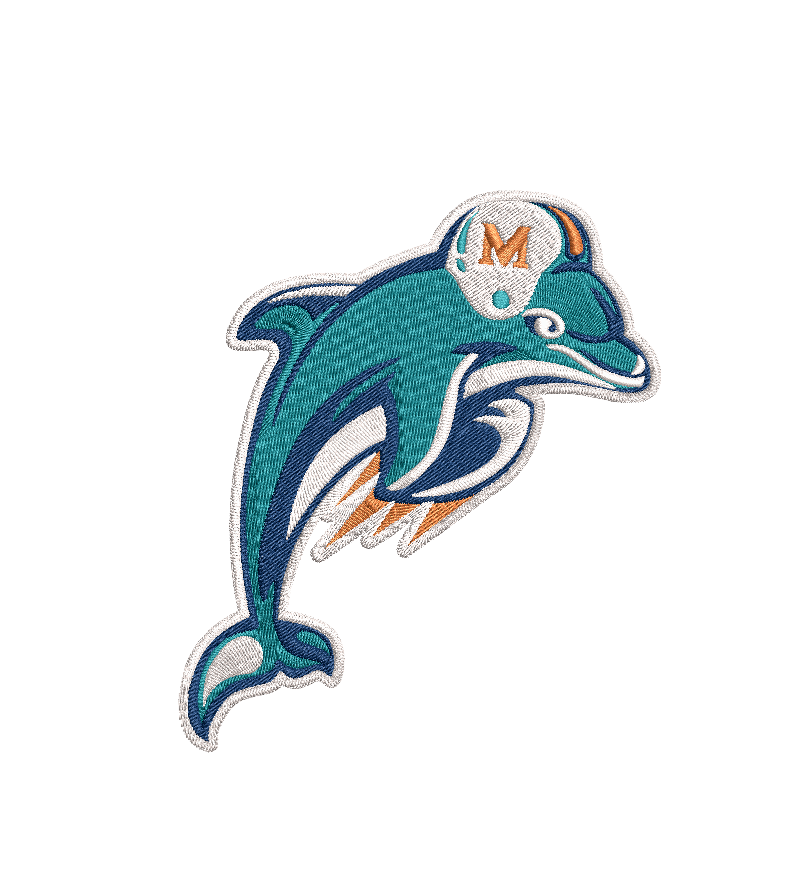 Miami Dolphins - Pack of 6 Designs - 2 sizes - Embroidery Design - FineryEmbroidery