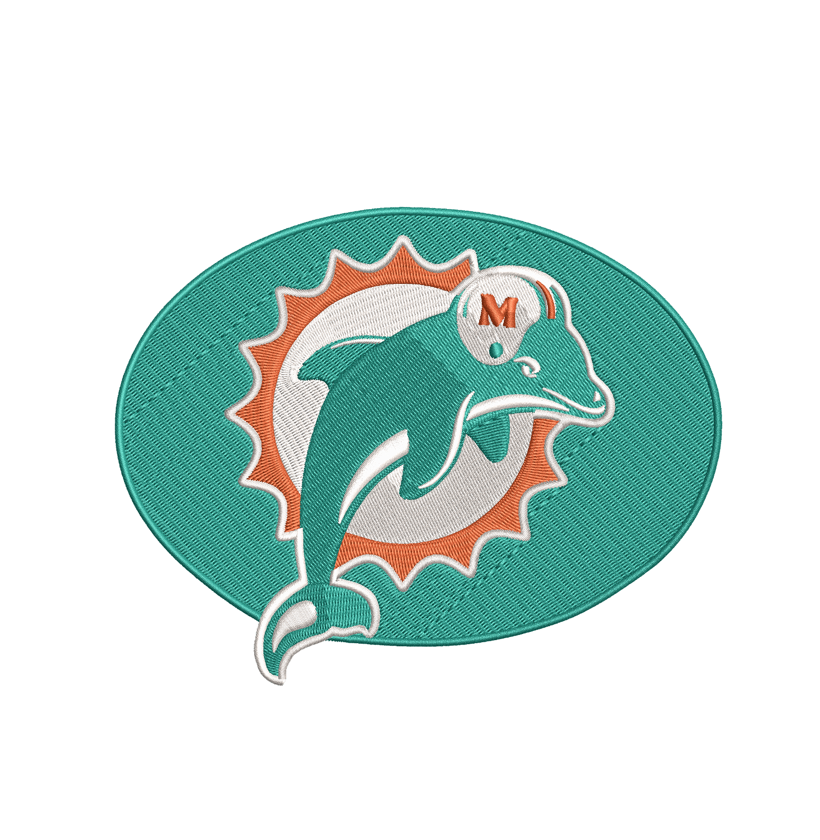 Miami Dolphins - Pack of 6 Designs - 2 sizes - Embroidery Design - FineryEmbroidery