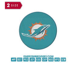 Miami Dolphins 1 : Embroidery Design - FineryEmbroidery