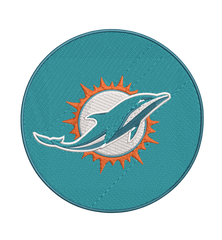 Miami Dolphins 1 : Embroidery Design - FineryEmbroidery