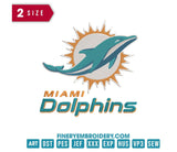 Miami Dolphins 5 : Embroidery Design - FineryEmbroidery