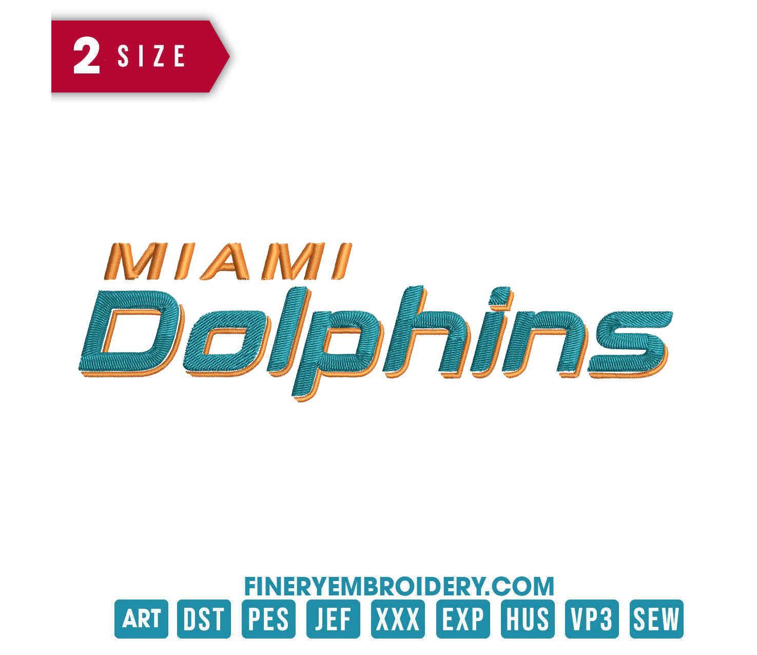 Miami Dolphins 7 : Embroidery Design - FineryEmbroidery