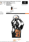 Michael Jordan - Basketball Legend Embroidery Design – Iconic Jump Shot