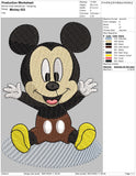 Classic Mickey Mouse Embroidery Design Pack – 4 Playful Designs