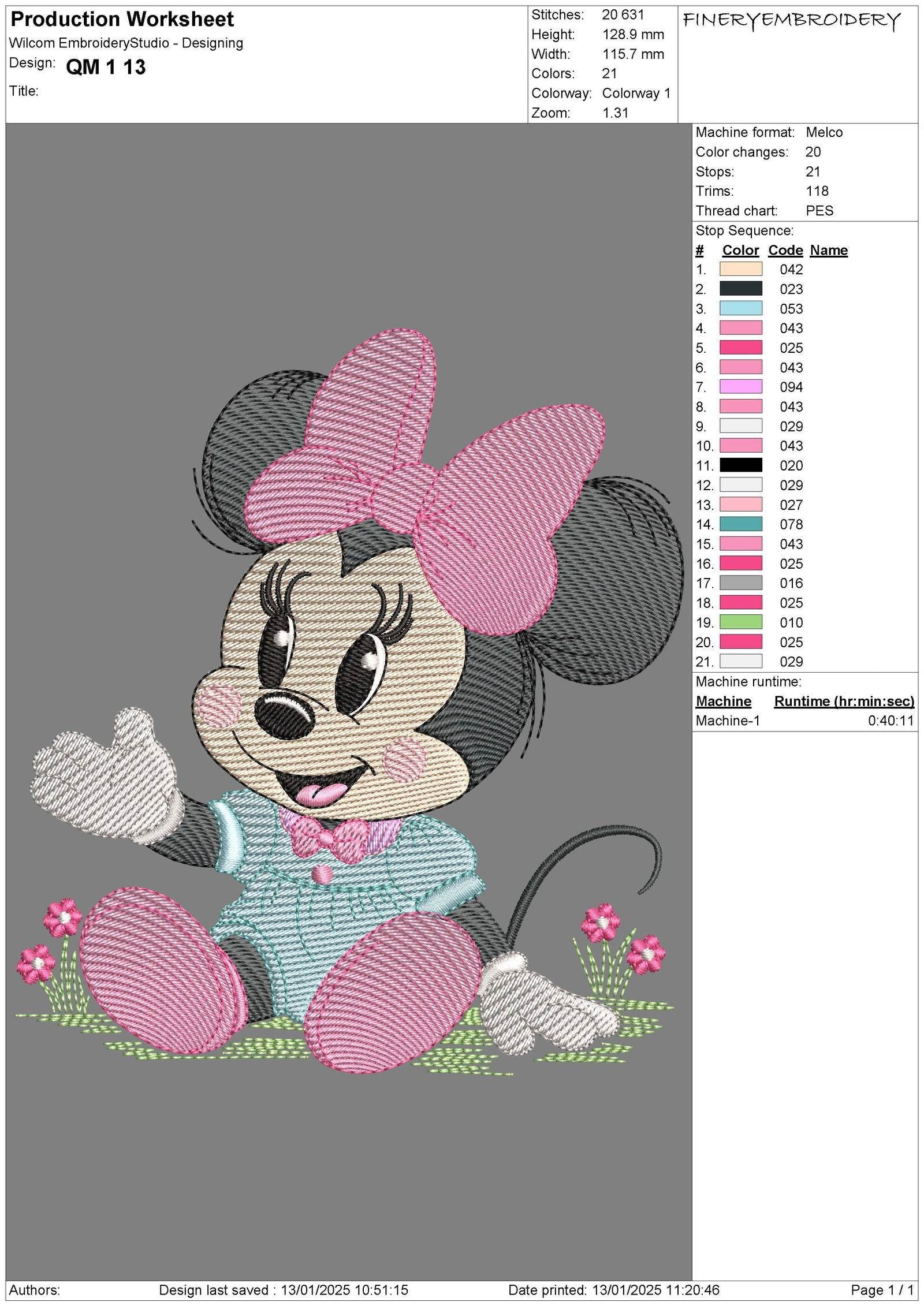Mickey & Minnie Mouse Embroidery Design Pack – Multi-Size Collection - FineryEmbroidery