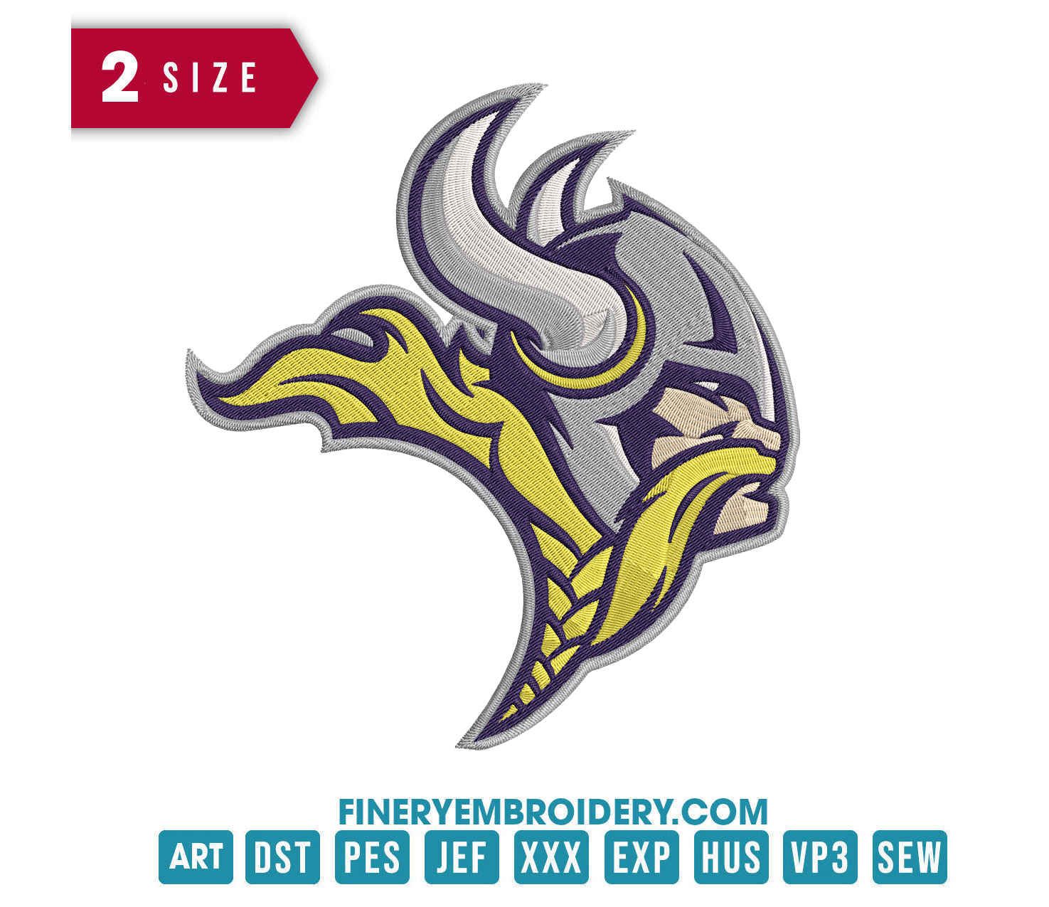 Minnesota Vikings 2 : Embroidery Design - FineryEmbroidery