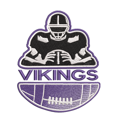 Minnesota Vikings Team Player : Embroidery Design - FineryEmbroidery