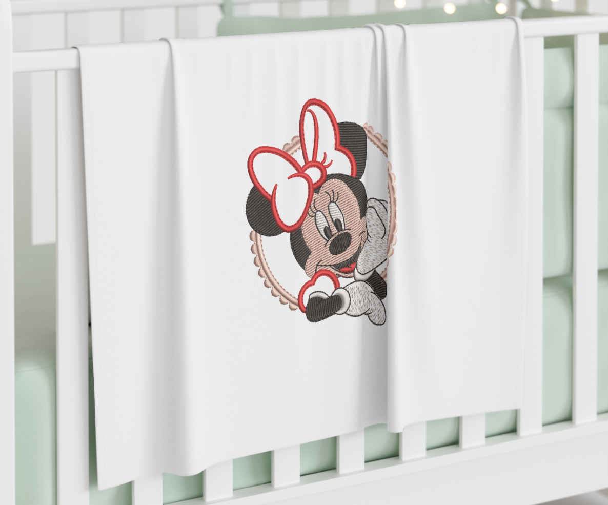 Minnie Character Appliqué Embroidery Design – 4 Sizes - FineryEmbroidery