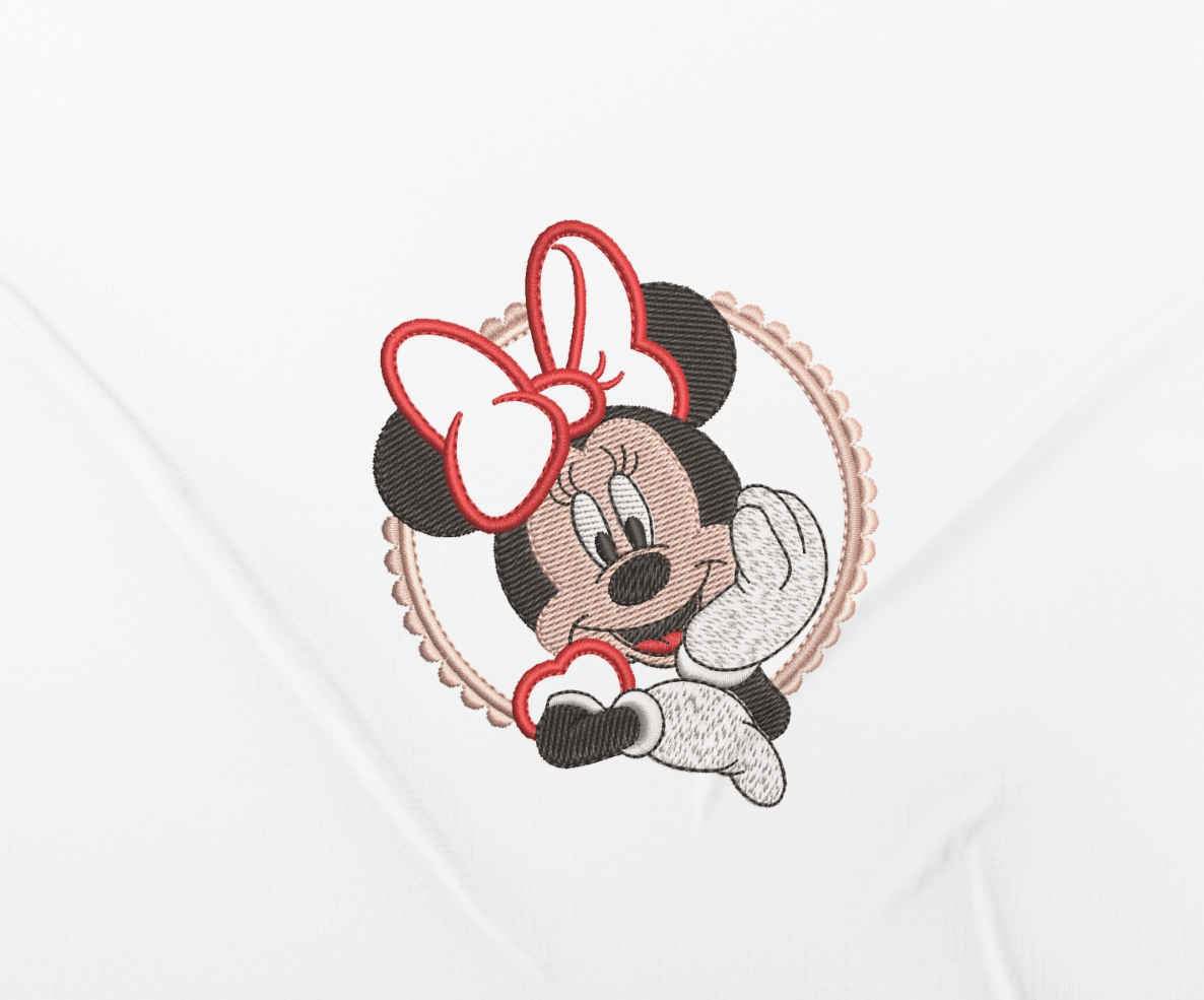 Minnie Character Appliqué Embroidery Design – 4 Sizes - FineryEmbroidery
