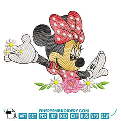 Minnie Mouse Embroidery Design Pack - FineryEmbroidery - FineryEmbroidery